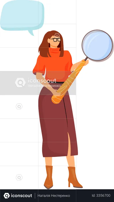 Detective woman  Illustration