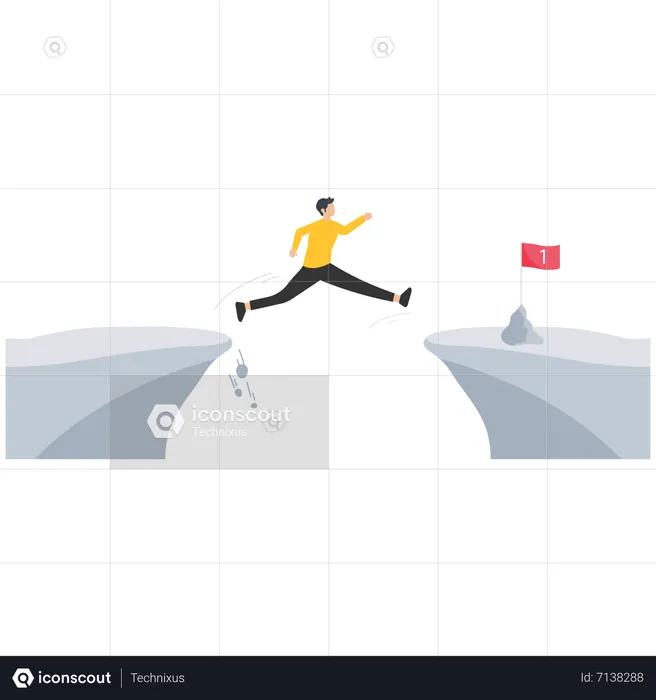 Determination to overcome obstacles  Illustration