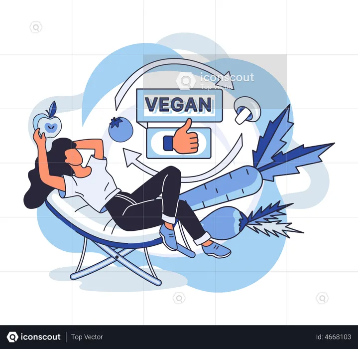 Detox vegan food  Illustration