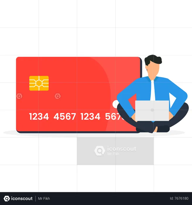 Deuda de tarjeta de crédito  Ilustración