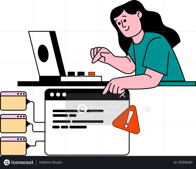 Developer adjusting website content  Illustration