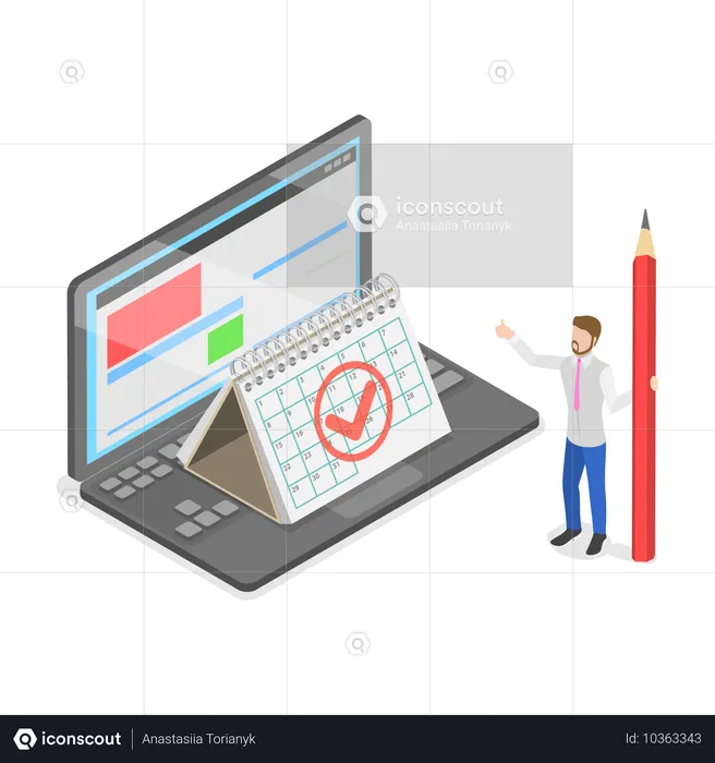 Developer scheduling software  Illustration