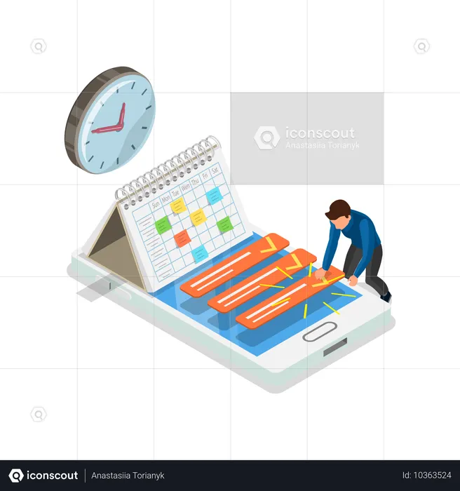 Developer scheduling software  Illustration