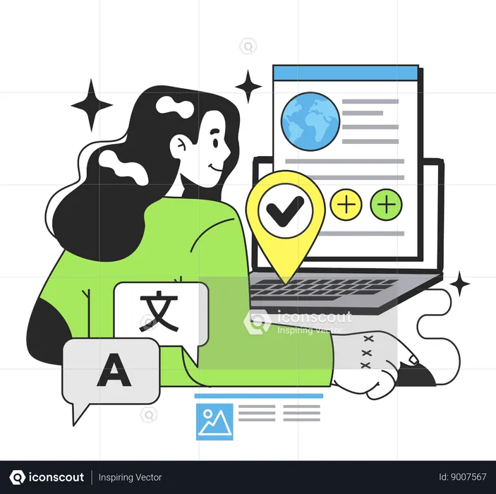 Developer works on software testing  Illustration