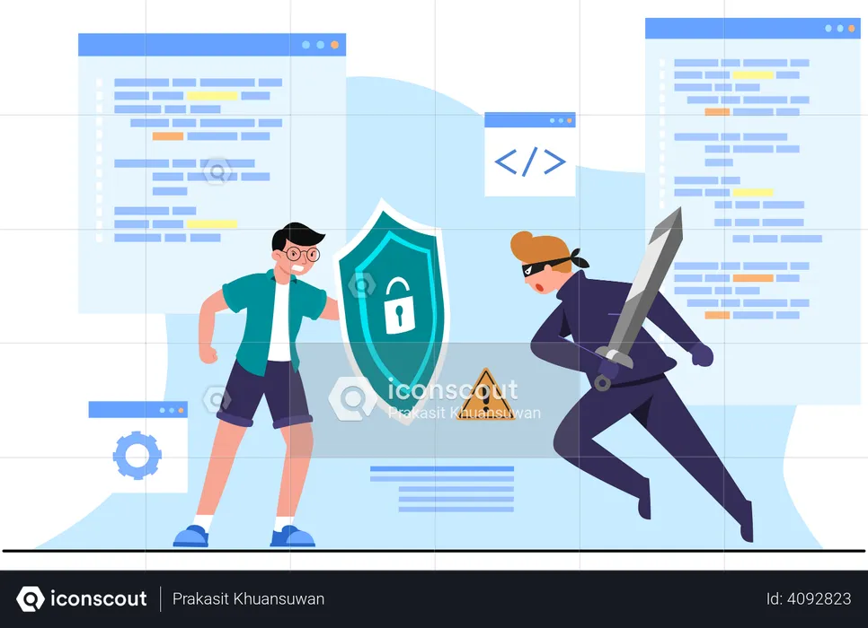Developing cyber security  Illustration