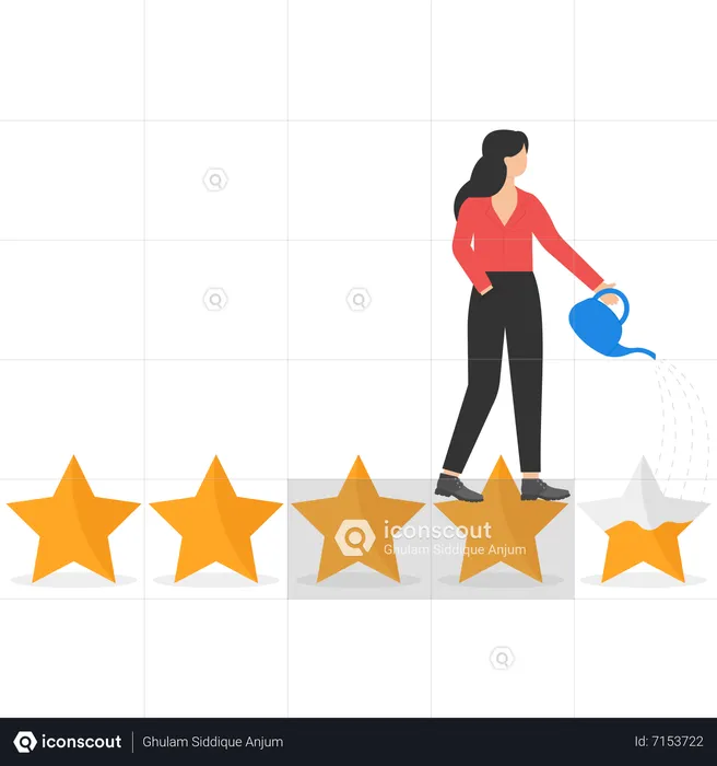 Developing marketing strategies to make customers give higher star rating  Illustration