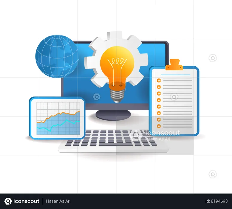 Gestion des idées de développement commercial  Illustration