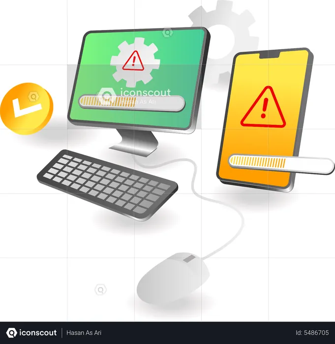 Device Security Warning  Illustration