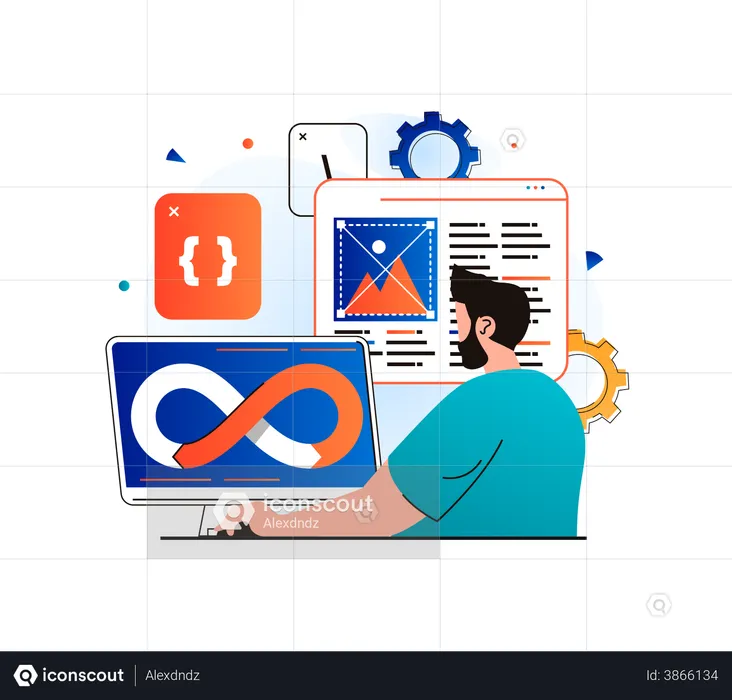Devops Development  Illustration