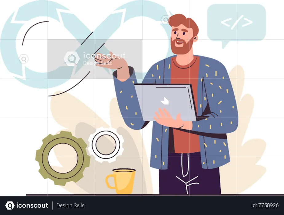 Devops development  Illustration
