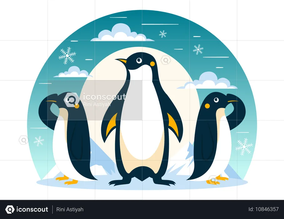 Dia da Conscientização do Pinguim  Ilustração