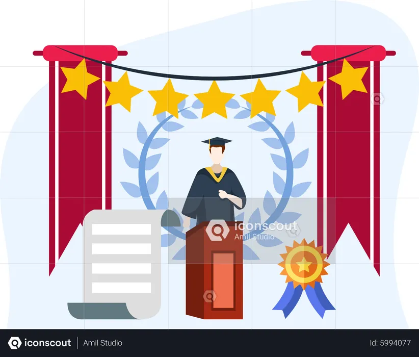Dia da formatura  Ilustração