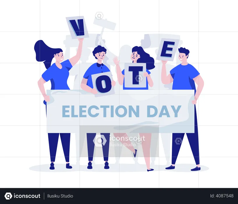 Dia de eleição  Ilustração