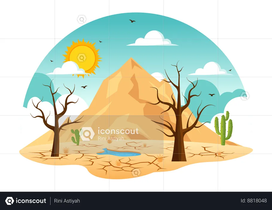 Dia de combate à desertificação  Ilustração