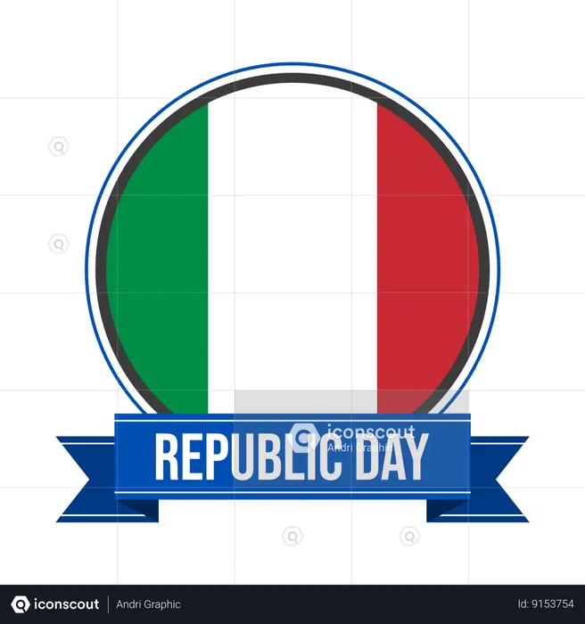 Día de la república de italia  Ilustración