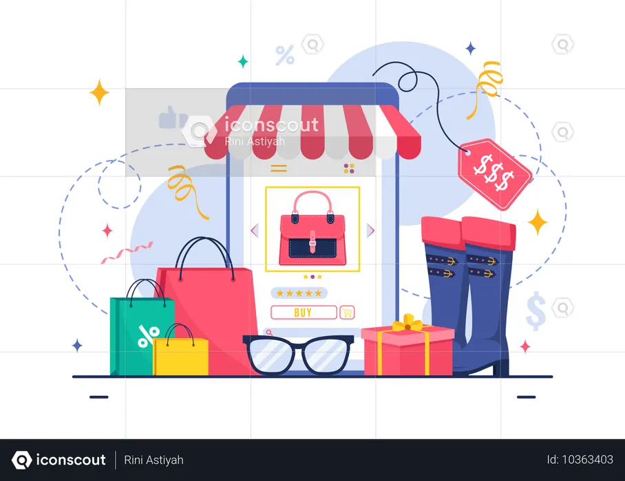 Dia de lembrete de compras  Illustration