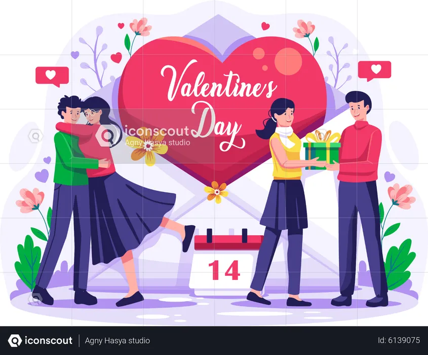 Día de San Valentín  Ilustración