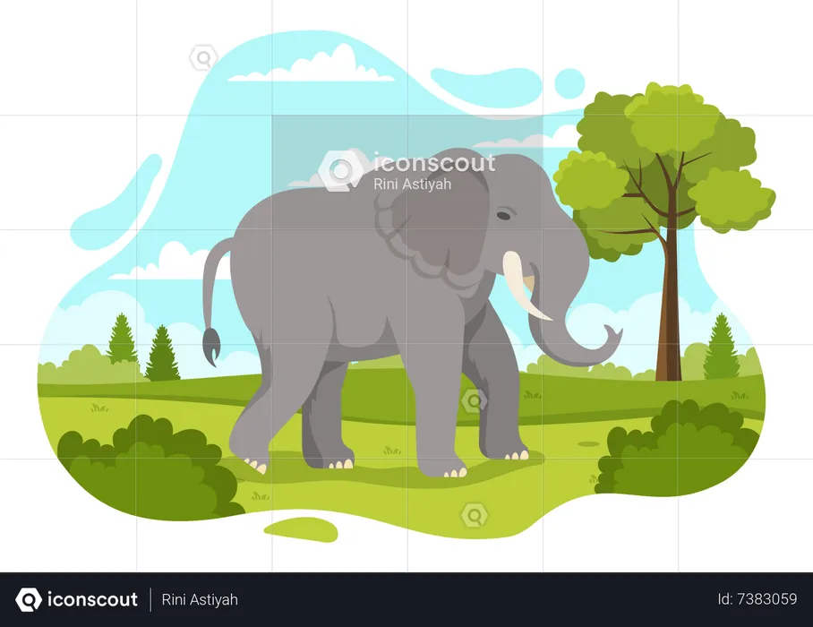 Dia del elefante  Ilustración