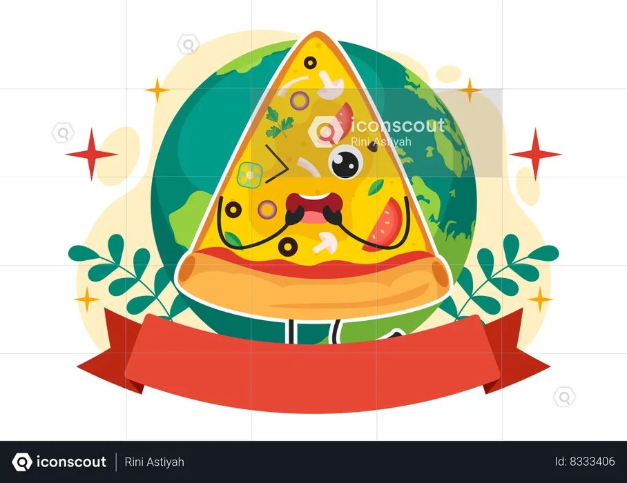 Dia dos amantes da pizza  Ilustração