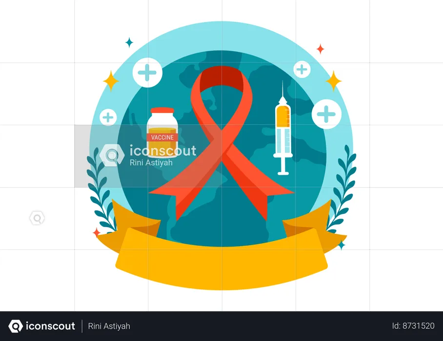 Dia Mundial da Vacina contra a Aids  Ilustração