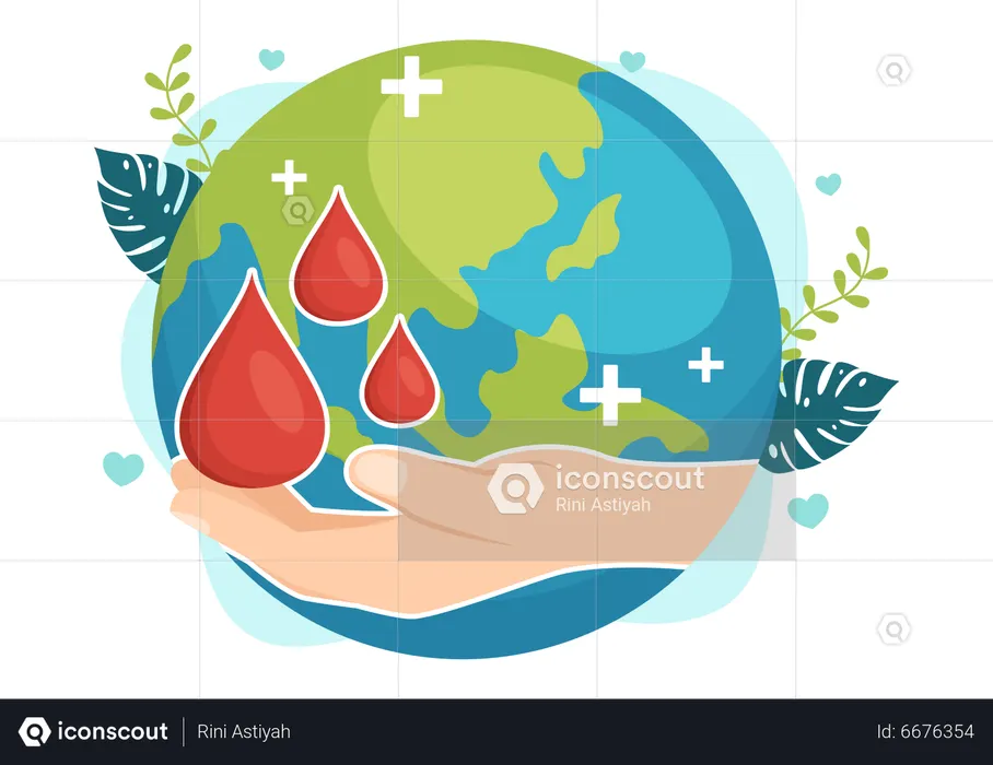 Dia internacional da doação de sangue  Ilustração