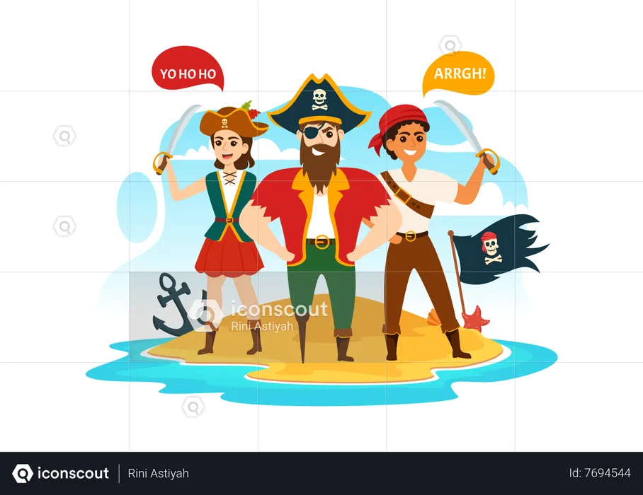 Dia Internacional de Falar como um Pirata  Ilustração