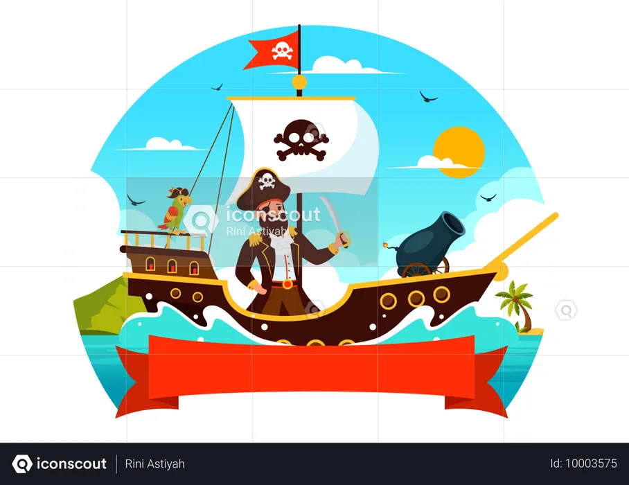 Día Internacional de Hablar como un Pirata  Ilustración