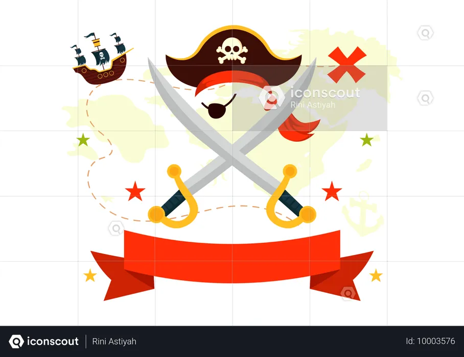 Día Internacional de Hablar como un Pirata  Illustration