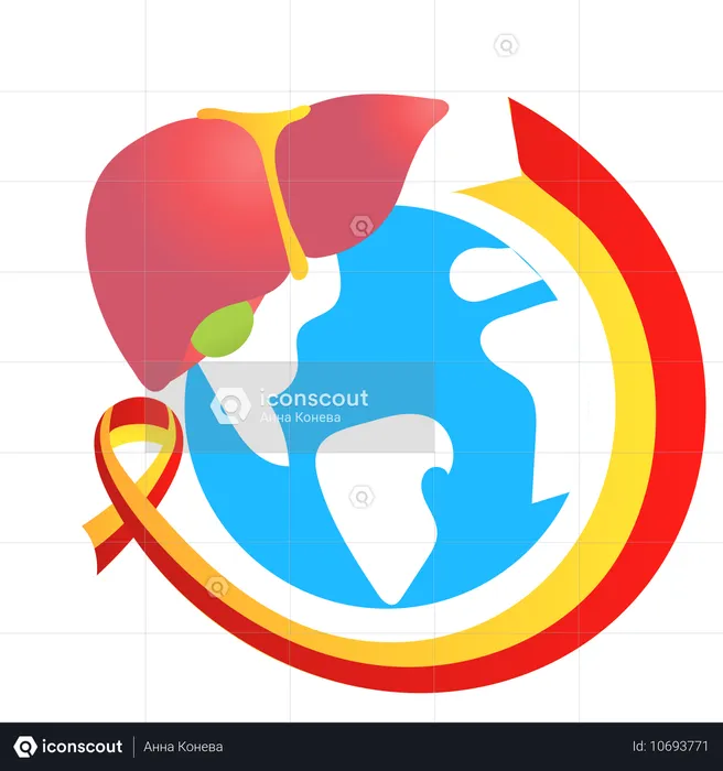 Día Mundial de la Hepatitis  Ilustración