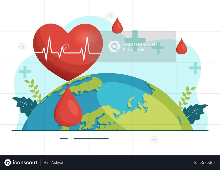 Dia mundial da doação de sangue  Ilustração