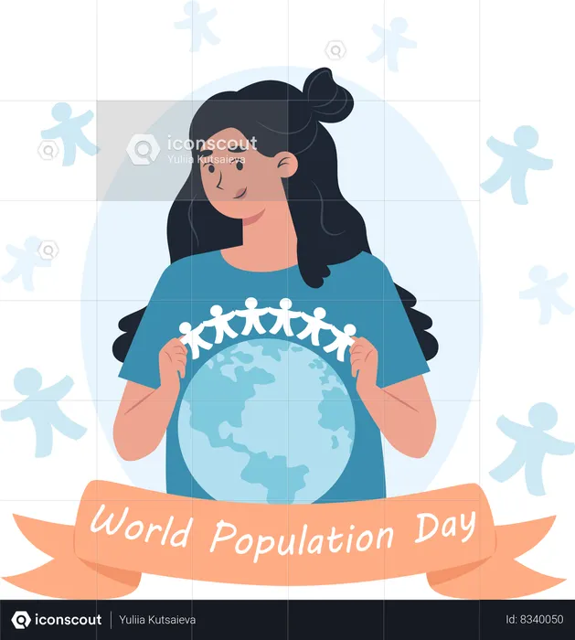 Día Mundial de la Población  Ilustración