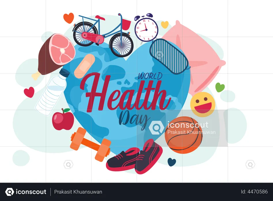 Día mundial de la salud  Ilustración