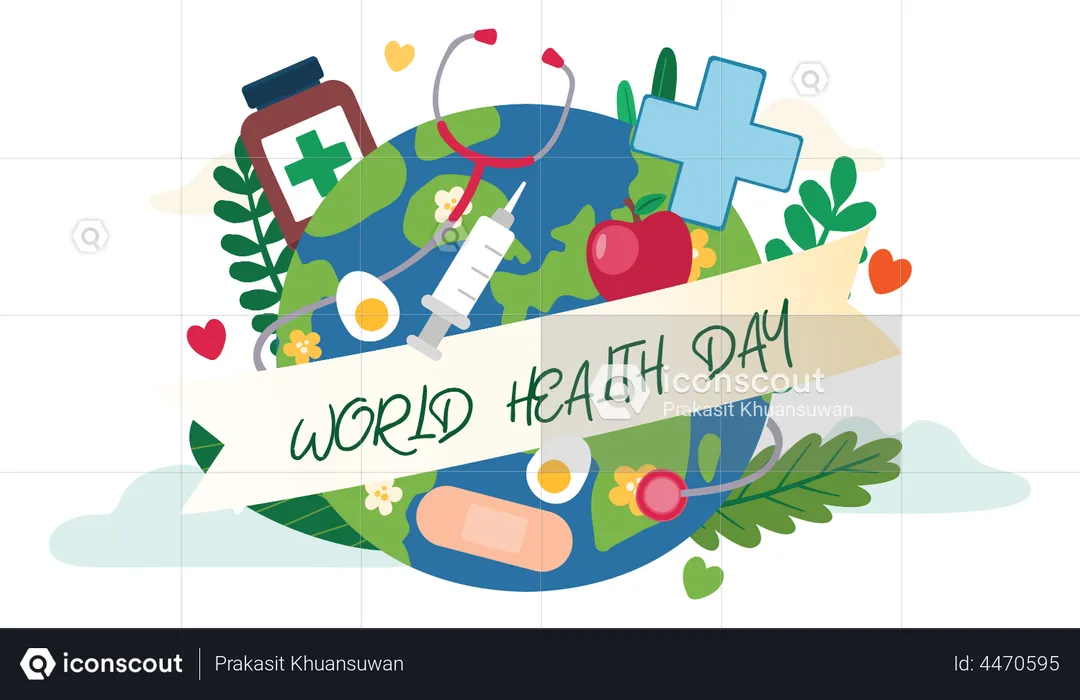 Día mundial de la salud  Ilustración