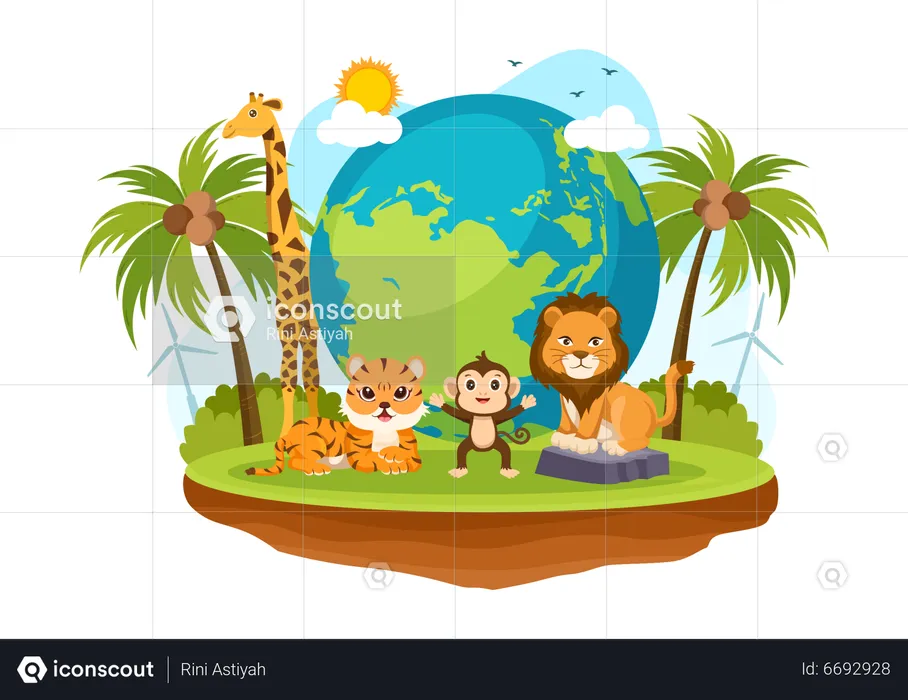Día Mundial de la Vida Silvestre  Ilustración