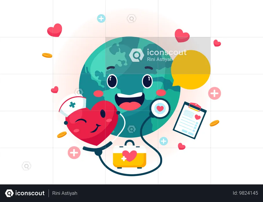 Día Mundial del Corazón  Ilustración