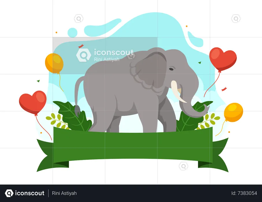 Dia Mundial do Elefante  Ilustração