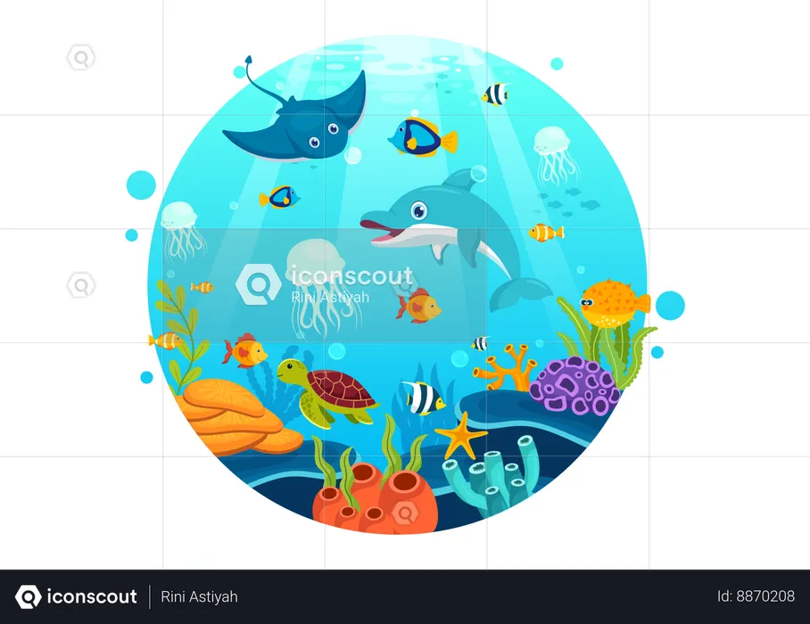 Dia Mundial dos Oceanos  Ilustração