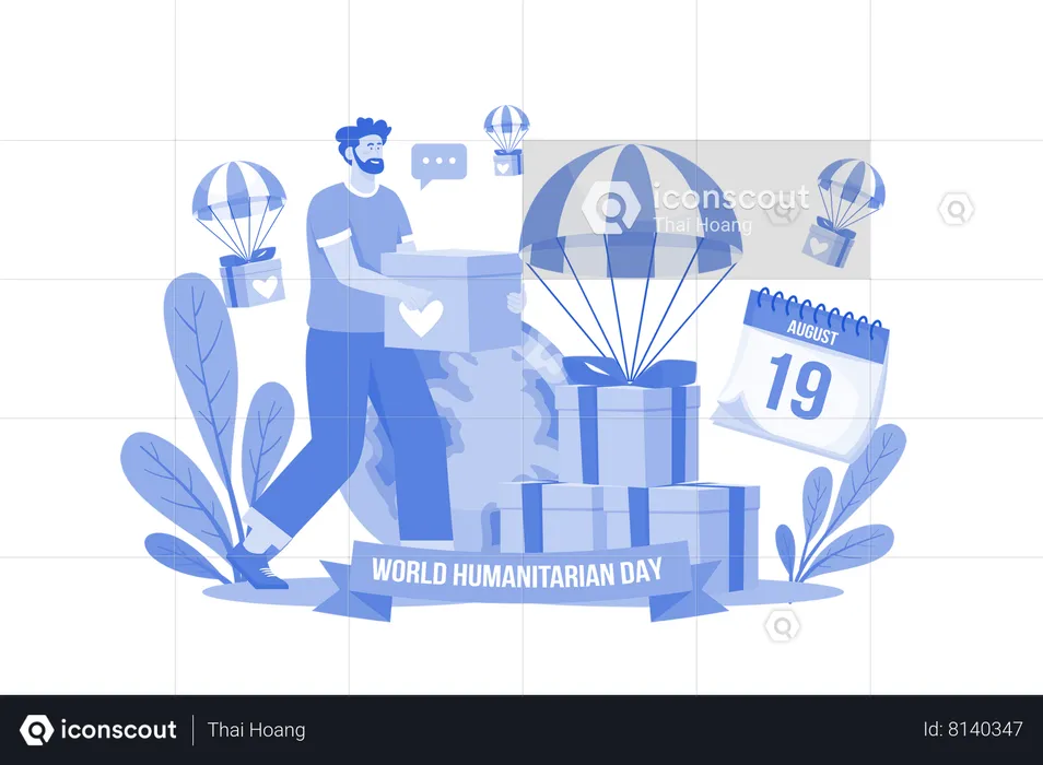 Dia Mundial Humanitário  Ilustração