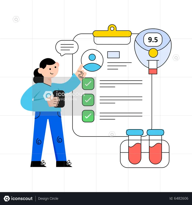 Diabetes Exam  Illustration