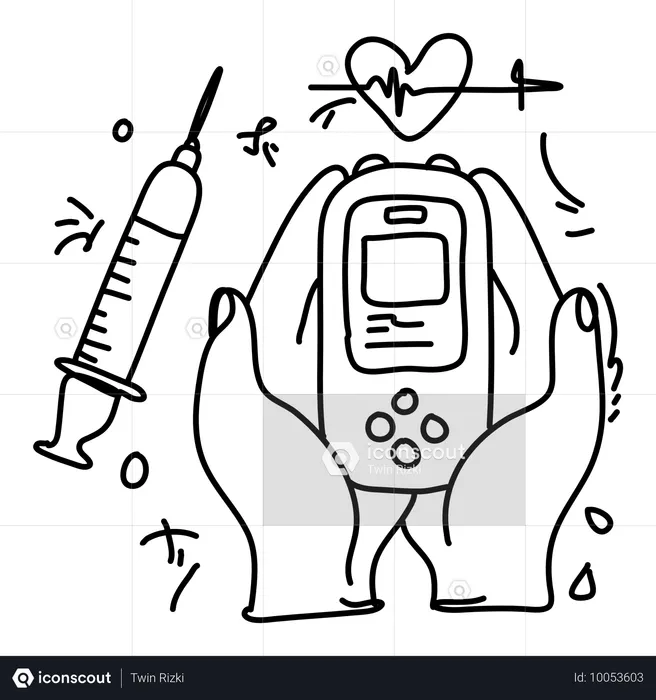 Gerät zur Diabetesbehandlung  Illustration