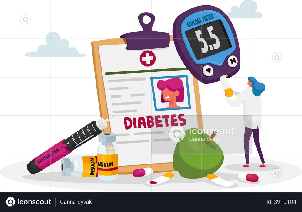 Diabetes Report  Illustration