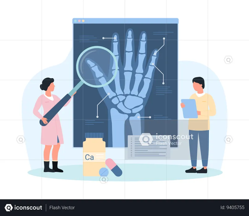 Diagnosis of osteoarthritis  Illustration