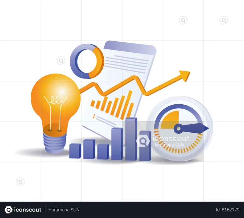 Diagnostic business growth speed analyst  Illustration