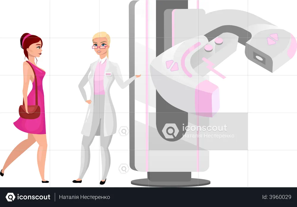 Diagnostic mammography  Illustration