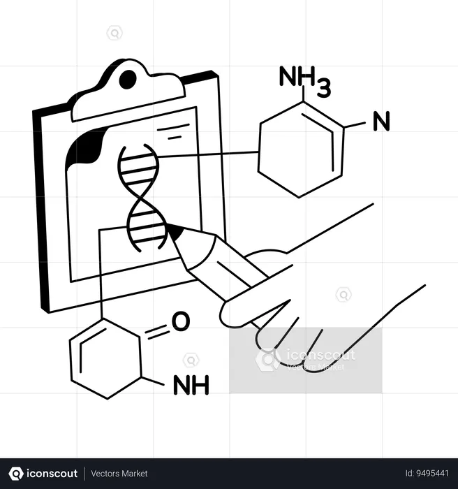 Diagrama de DNA  Ilustração