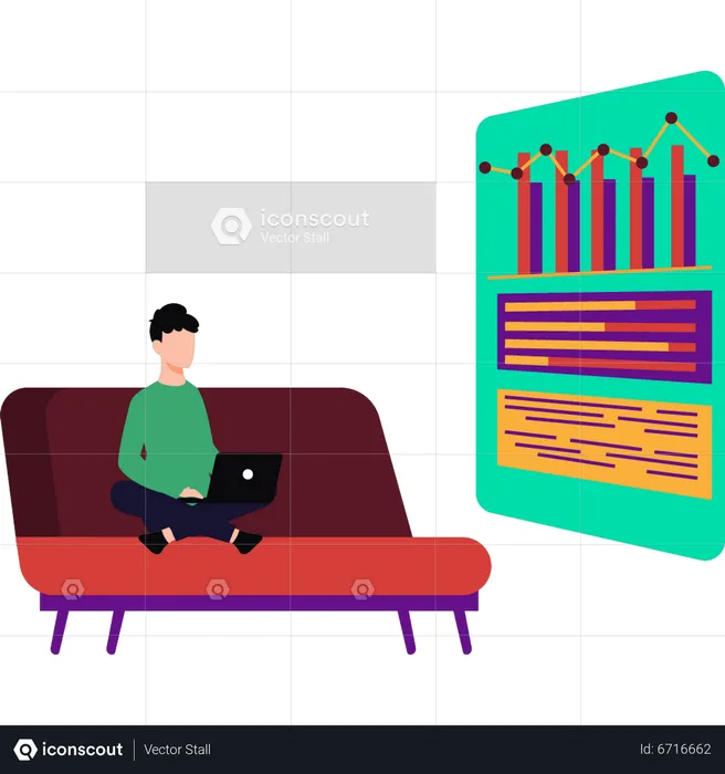 Tableau d'analyse de fabrication d'homme  Illustration