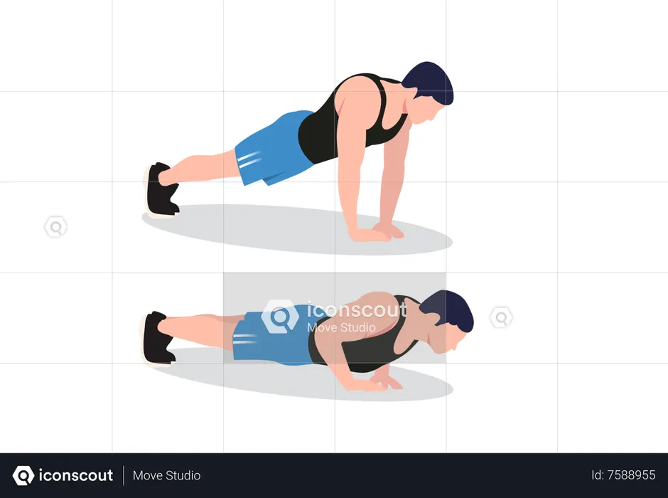 Diamond push-up  Illustration