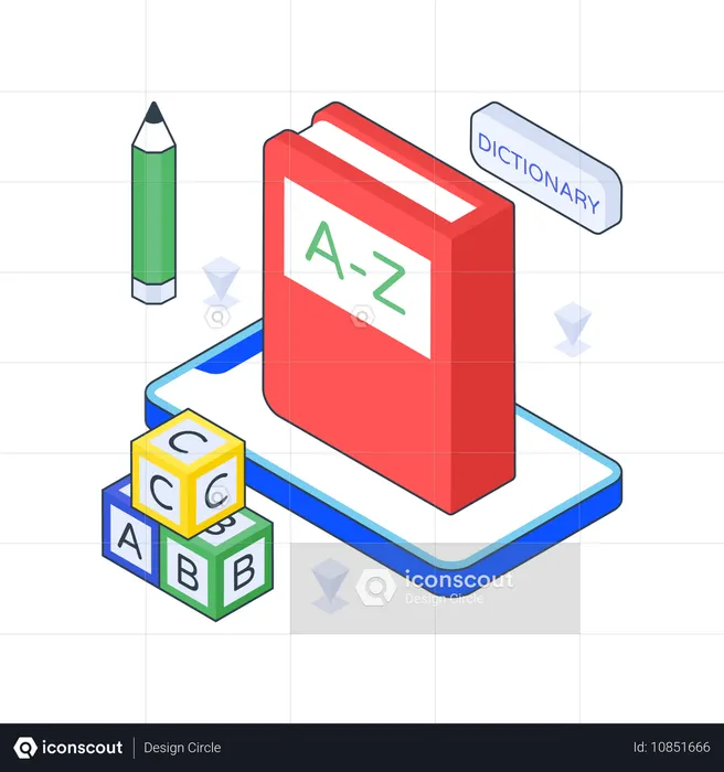 Diccionario móvil  Ilustración