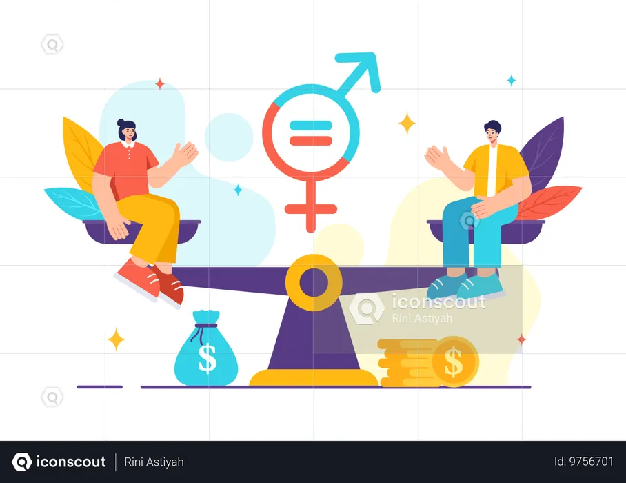 Disparidade de gênero nos negócios  Ilustração