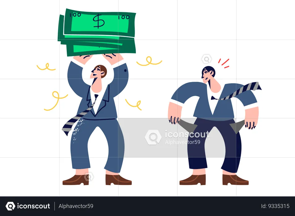 Difference in incomes two corporate employees  Illustration